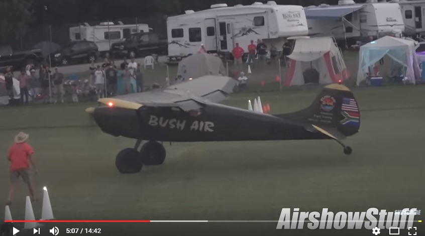 Bush Air C170B. Oshkosh STOL demo. ultralight runway