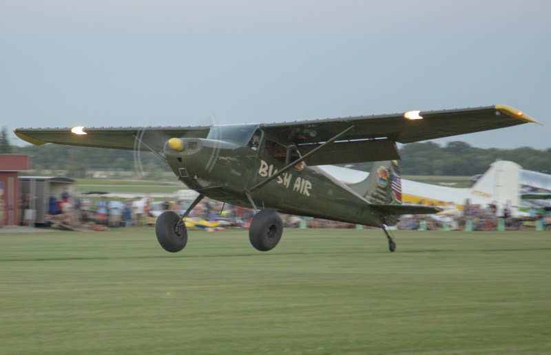 Bush Air C170B. Oshkosh STOL demo. ultralight runway